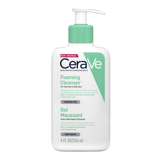 Cerave Foaming Cleanser For Normal To Oily Skin With Hyaluronic Acid 236ml